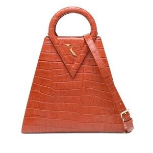 Saiid Kobeisy Crocodile Pattern Structured Bag - NWT